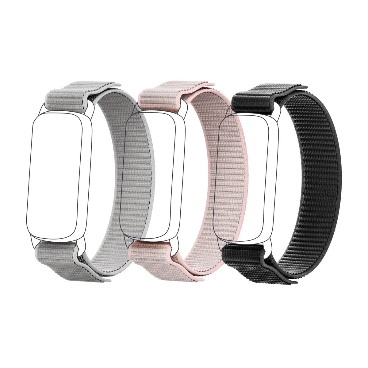 Replacement Nylon Band For GENERIK SMART GTL1 Fitness Tracker, 3-Styles Bundle, Size S, 23cm length